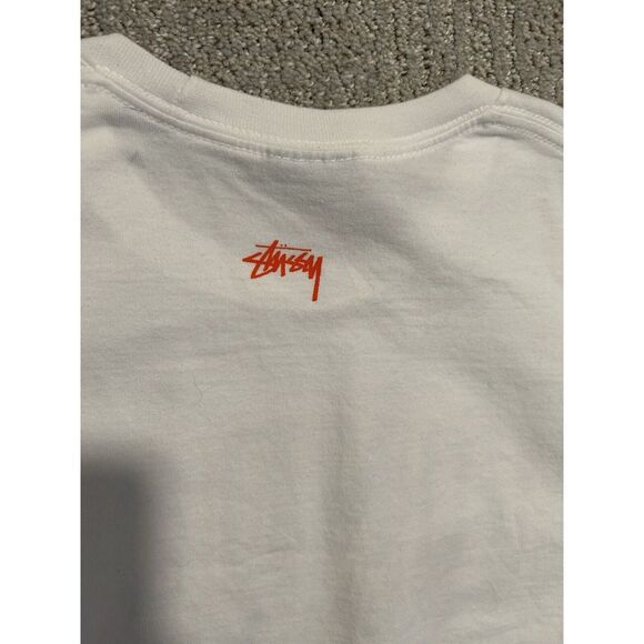 Stussy London England‎ T-Shirt - White Tee - Men's Size Small S White - Picture 4 of 4